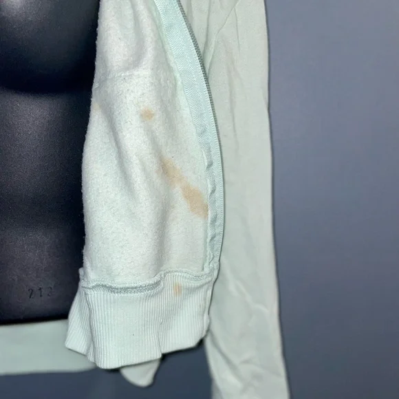 PINK Victoria’s Secret light teal blue/green zip up hoodie sweatshirt size small - Picture 11 of 16